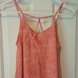 Ladies XS red and white strappy tank top